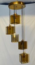 ANTICO LAMPADARIO VETRO 1960 DESIGN Max Ingrand FONTANA ARTE OLD HANGING LAMP