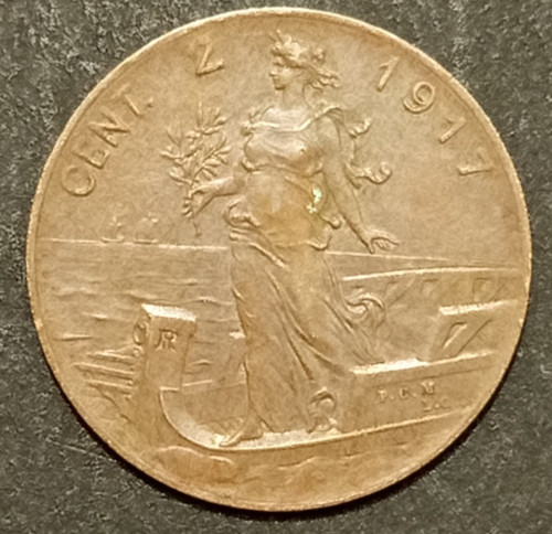 Centesimi lire prora - centesimi, 1917