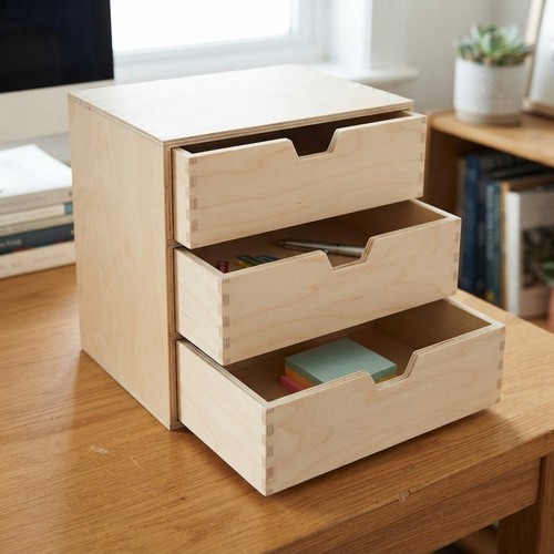 Cassettiera legno 3 - legno,