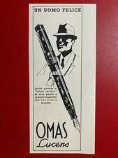 B44 OMAS LUCENS PENNA STILOGRAFICA 19x7 cm Pubblicità Advertising