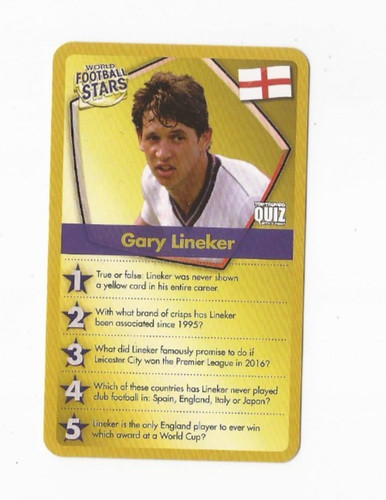 Gary lineker top trumps - gary,