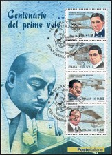 Italia 2003 Centenario del primo volo - foglietto nuovo con annullo 1° giorno