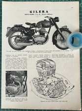 Rara Pubblicità Moto GILERA 300 Bicilindrica del 1954
