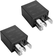 2PCS Relè Auto 5 Pin 12V 30A