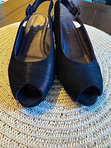 Vaneli nero ecopelle - punta, a