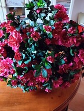 1 Pz Bouquet Azalee Finte in tessuto  rosa chiaro e scuro per Decorazioni 