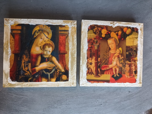 Lotto quadri madonna bambino - lotto, 2