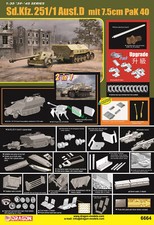 DRAGON 6664 1/35 Sd.Kfz.251/1 Ausf.D & Pak40 2in1 kit di aggiornamento modello