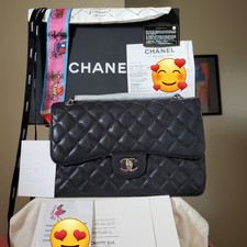 CHANEL Classic black Ca viar