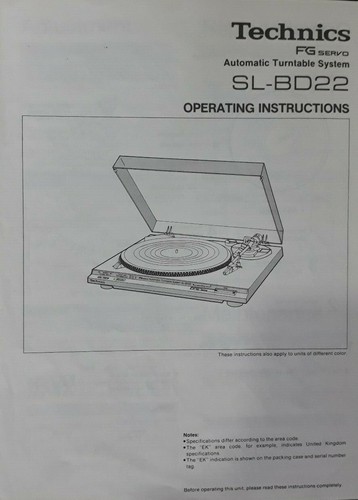 Technics bd22 servo - fg,