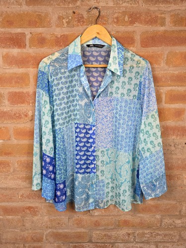Camicia blusa zara - blusa, blu