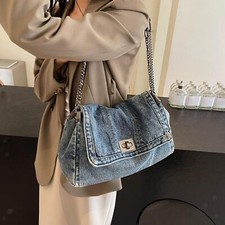 Borsa a tracolla in denim da