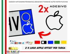 2X ADESIVO LOGO APPLE MELA