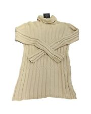 Abito Maglione 100% Puro Cashmere Kasmir Cachemire Donna Jil Sander 38 Bianco 