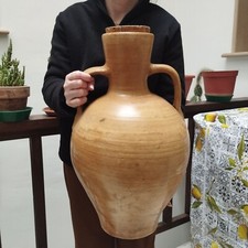 ANTICA ANFORA IN TERRACOTTA VASO DEI PRIMI DEL 900 QUARTARA PORTA FIORI CAPASA