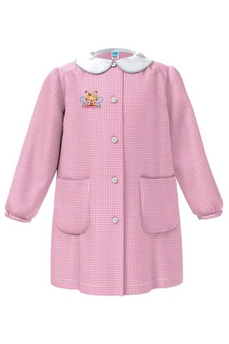 Grembiule quadretti rosa - a,