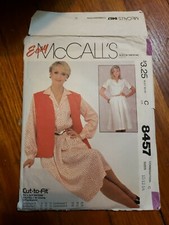 8457 MCCALL'S Shirt dress And