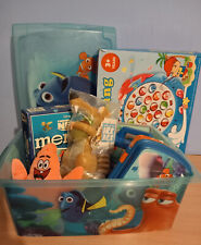 lotto prima infanzia box nemo peluche scrat cubi, gioco pesca ,libretti, patrick