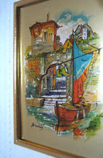 QUADRO Creazioni Artistiche Argento 925 artigianale firma cornice legno vintage