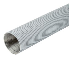 White aluminum hose 100mm 5m - white,