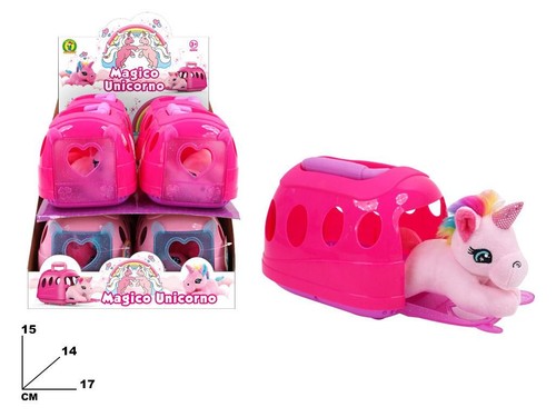 Trasportino unicorno peluche - unicorno,