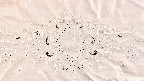 Antico lenzuolo lino bianco - lenzuolo,