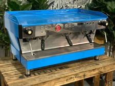 LA MARZOCCO LINEA PB 3 GROUP BLU E ACCIAIO INOX MACCHINA CAFFÈ ESPRESSO CAFFE'