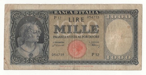 1000 lire italia ornata - italia, di