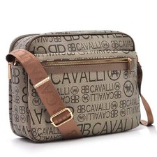 Borsa firmata B. Cavalli 6 zip cerniere logata tracolla donna logo zip tracolla