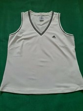 Top canotta Adidas bianca e nera, taglia EU 44 equivale a M