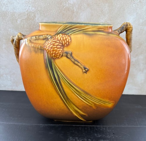 Vaso cuscino pigna marrone - vaso,