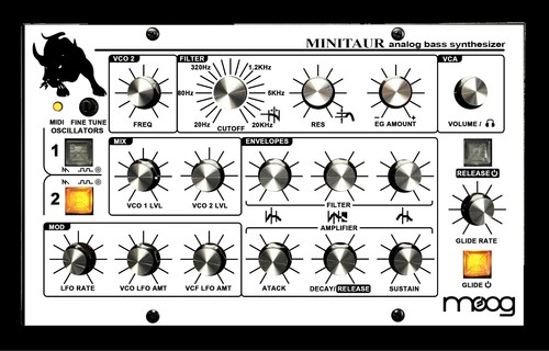 Moog minitaur skin bianco - |,