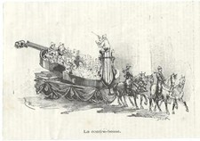 Antique print CARNIVAL IN NICE