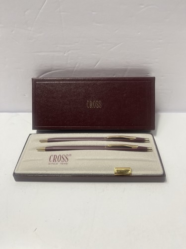 Set croce bordeaux opaco oro - bordeaux,