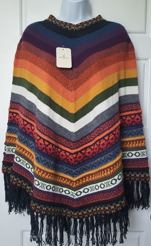 Poncho multicolore alpaca - poncho,