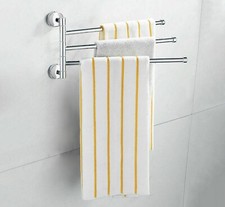 PORTA ASCIUGAMANI MONTATA A MURO 3 BRACCI ROTANTI INDIPENDENTI A 180° PER BAGNO 