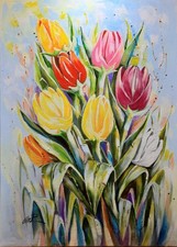 Acrylic Tulip Bouquet on