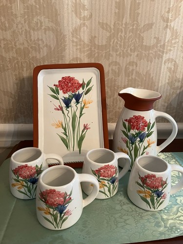 Set brocca vassoio tazza - e,