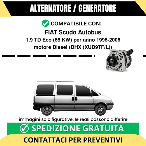 Alternatore fiat scudo autobus - scudo,