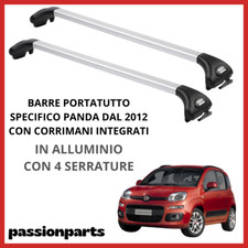 BARRE PORTATUTTO FIAT PANDA DAL 2012 CON CORRIMANO BASSO ALLUMINIO GREEN VALLEY 