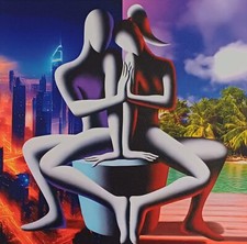 Kostabi Mark - 51x49 Due mondi, un destino - serigrafia a colori su carta