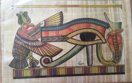 Egyptian printed papyrus - egyptian,