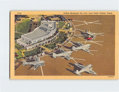 Cartolina dallas municipal air - cartolina,
