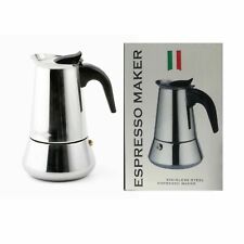 Espresso Maker Caffettiera Moka Macchinetta Caffè 2 Tazze Acciaio Inox moc