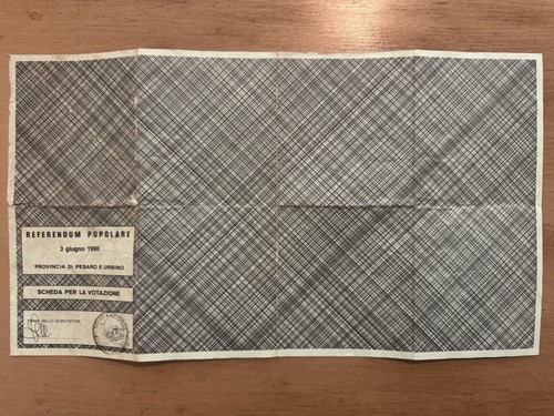 Scheda elettorale referendum - scheda,