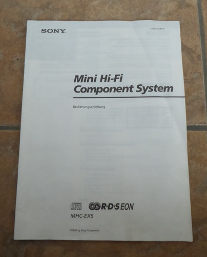 Sony mhc ex5 mini fi - mhc-ex5, hi-fi