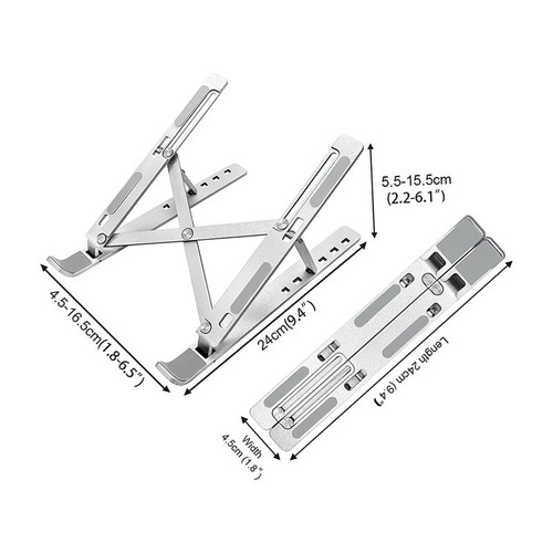 Supporto notebook alluminio - supporto, in