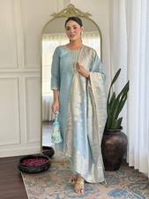 Set dupatta pantaloni chanderi - dupatta,