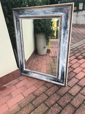 Bellissimo specchio molato con cornice in legno decorato ottimo stato 