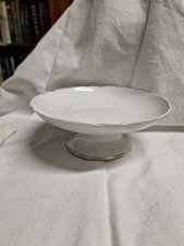 Alzatina porcellana bianca, bordi oro. Richard Ginori 1941 Fruit Dish SB1  ^